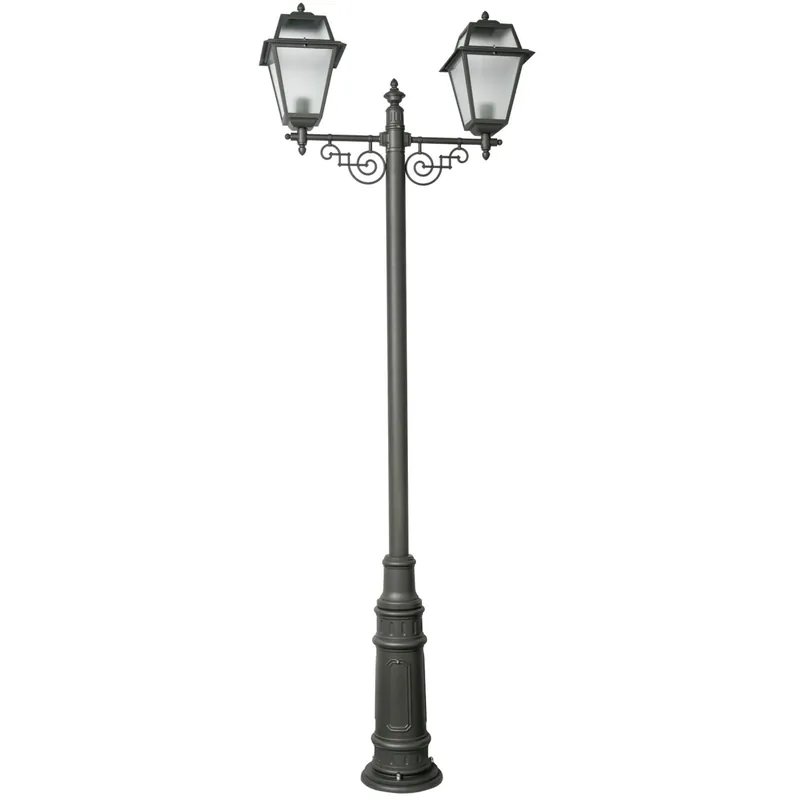 Echt Italienische Standleuchte mit verzierten Auslegern, 284 cm